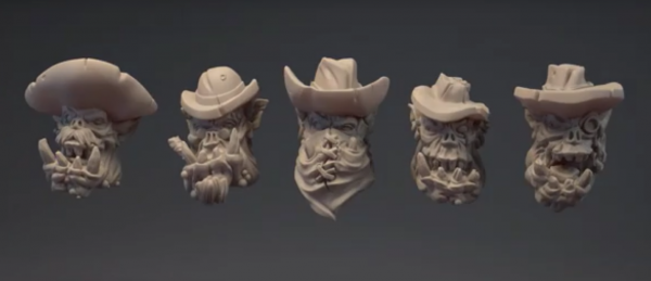 MaxMini: Conversion Bitz: Gunslinger Orcs Heads (10) 