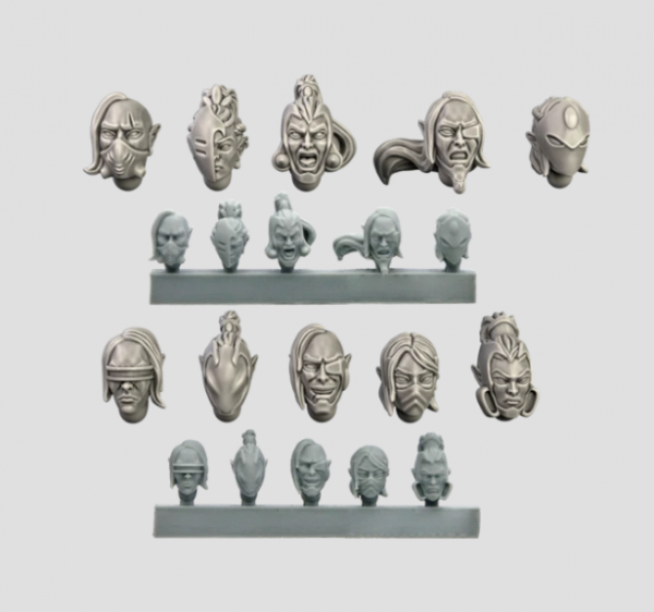 MaxMini: Conversion Bitz: Space Elves Heads (10) 