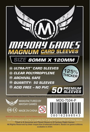 Mayday: Magnum Card Game Sleeves (MDG-7104 80mm X 120mm) 