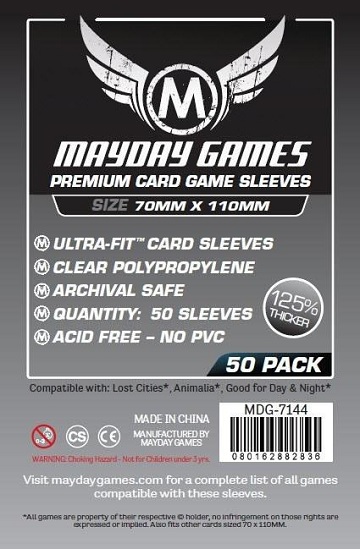 Mayday: Premium Lost Cities Card Sleeves: 70mm X 110mm (50) 