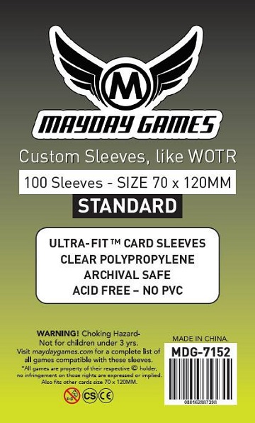 Mayday: Standard Tarot Sleeves: (MDG-7152 70mm X 120mm) 