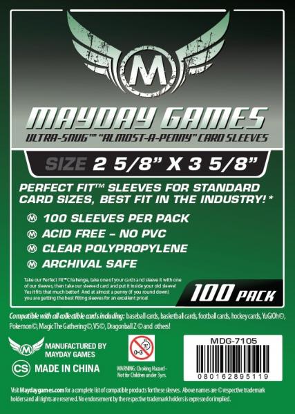 Mayday: Ultra-Snug Almost A Penny Perfect Fit Card Sleeves (Standard Size) 