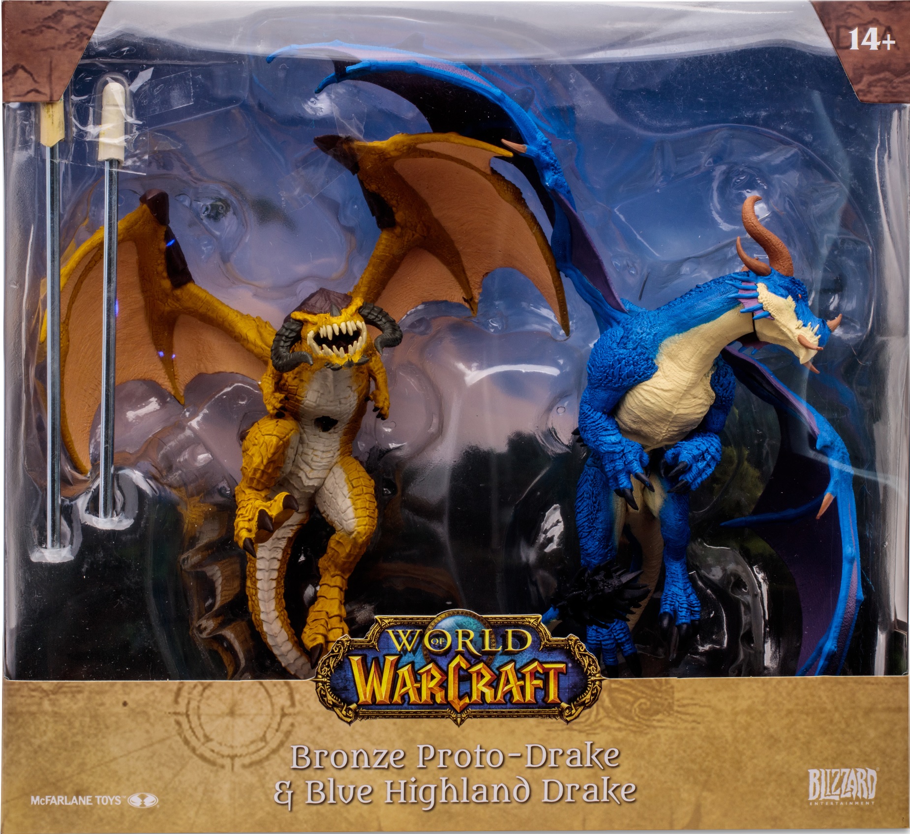 McFarlane Toys: World of Warcraft: Bronze Proto-Drake & Blue Highland Drake 