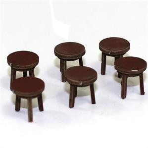 4Ground Miniatures: 28mm Furniture: Medium Wood Stool (B)