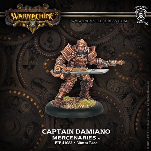 Warmachine: Mercenaries (41083): Warcaster Captain Damiano 