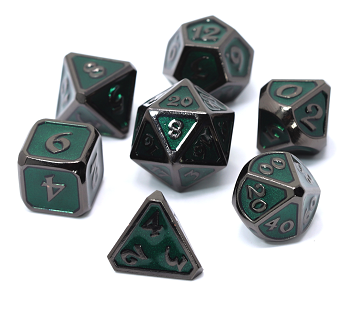 Die Hard: Metal RPG Dice Set - Sinister Emerald 