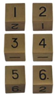 Metallic Dice: 6 Count 16mm Antique Gold Dice Set 