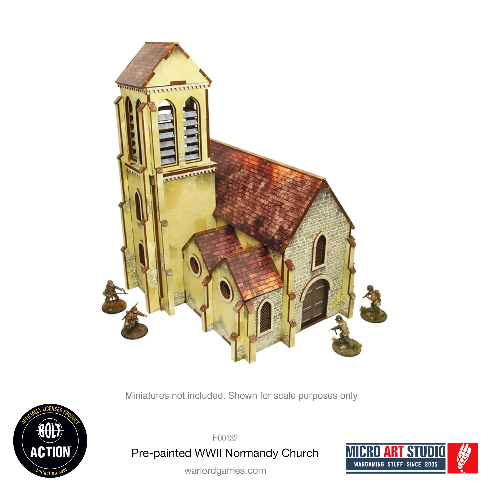 Micro Art Studio: Pre-Painted WW2 Normandy Church 