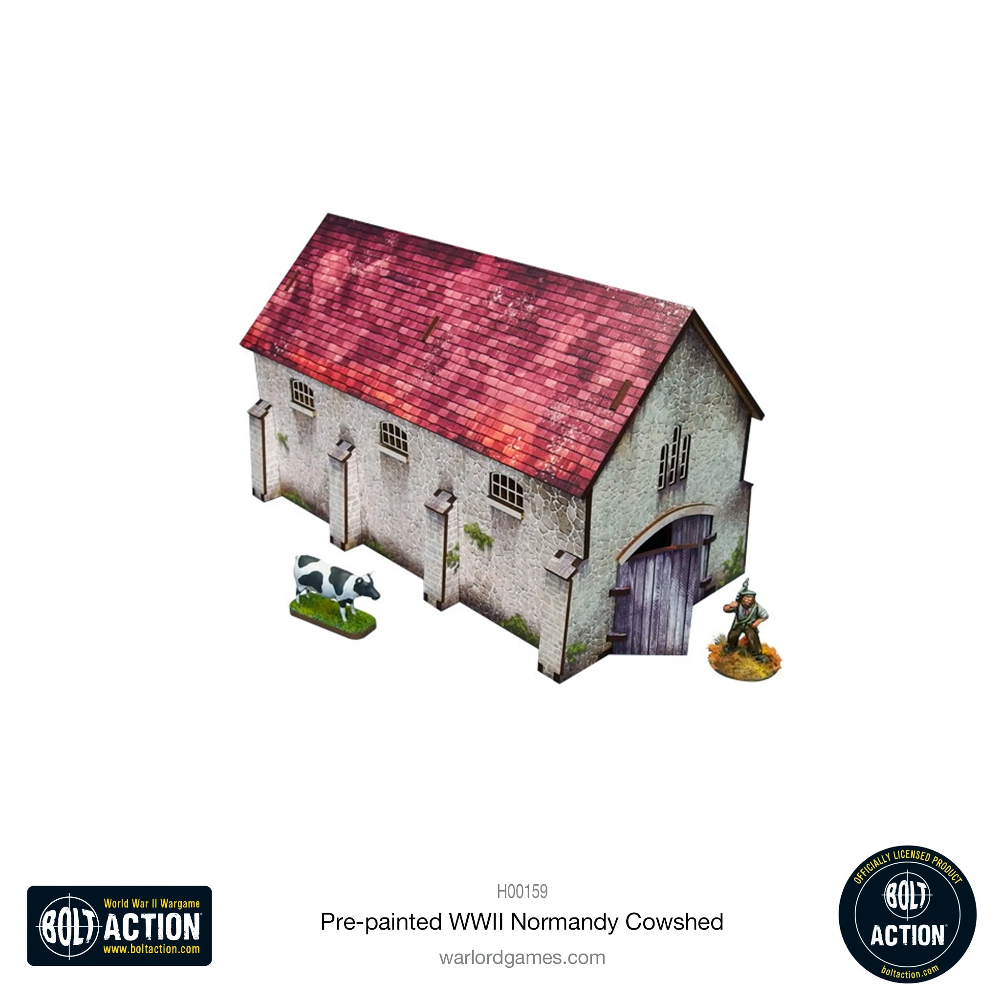 Micro Art Studio: Pre-painted WW2 Normandy Cowshed 