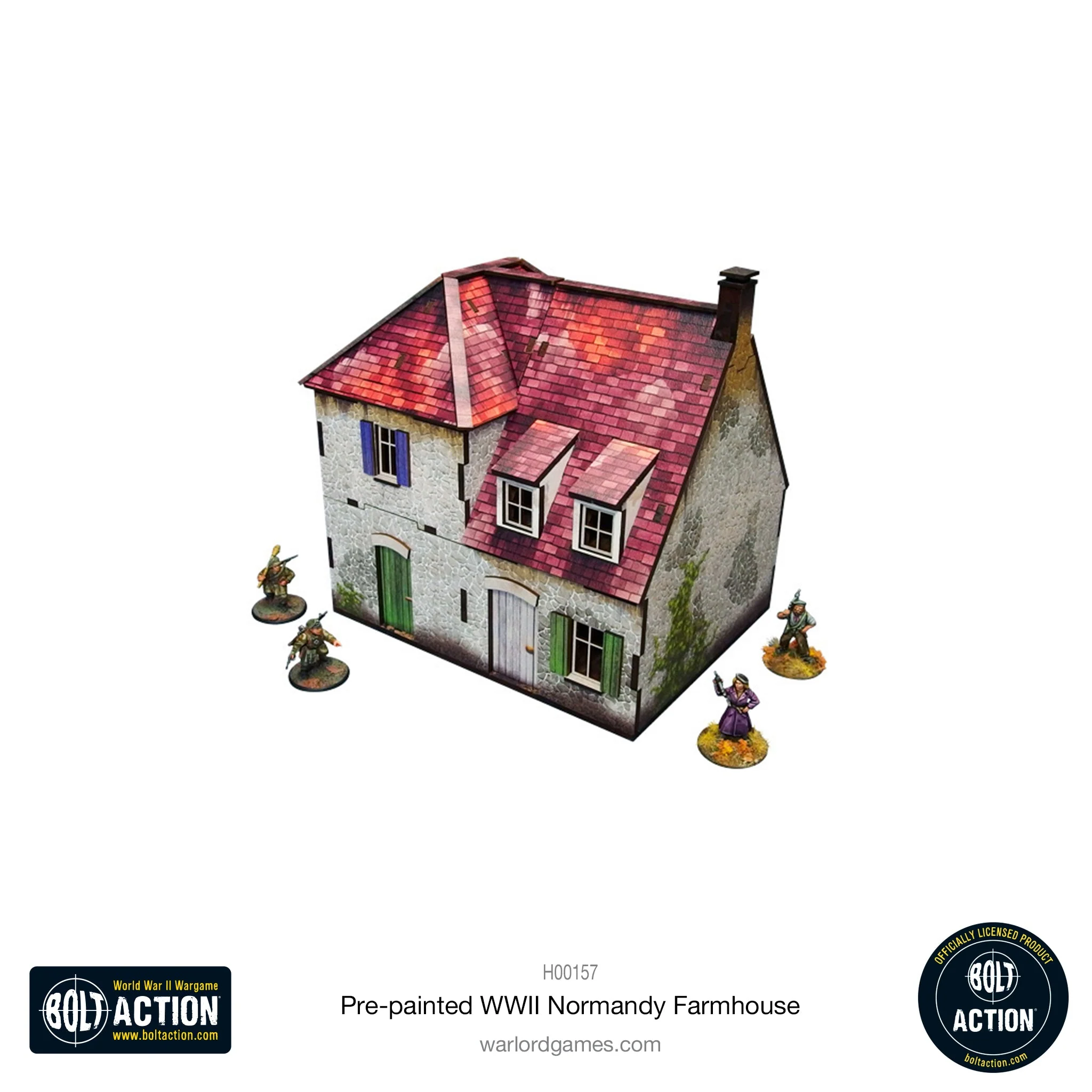 Micro Art Studio: Pre-painted WW2 Normandy Farmhouse 