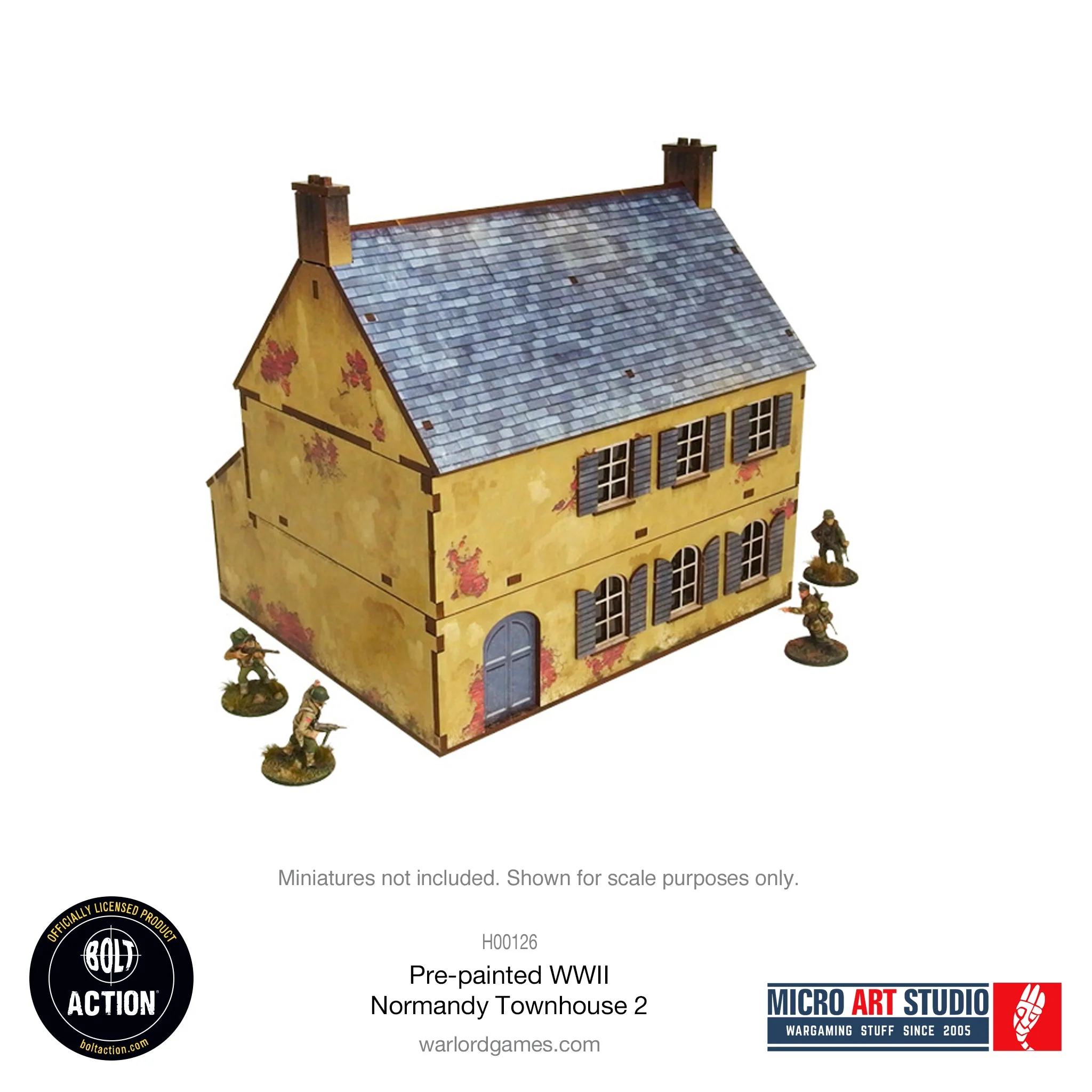 Micro Art Studio: Pre-painted WW2 Normandy Townhouse 2 