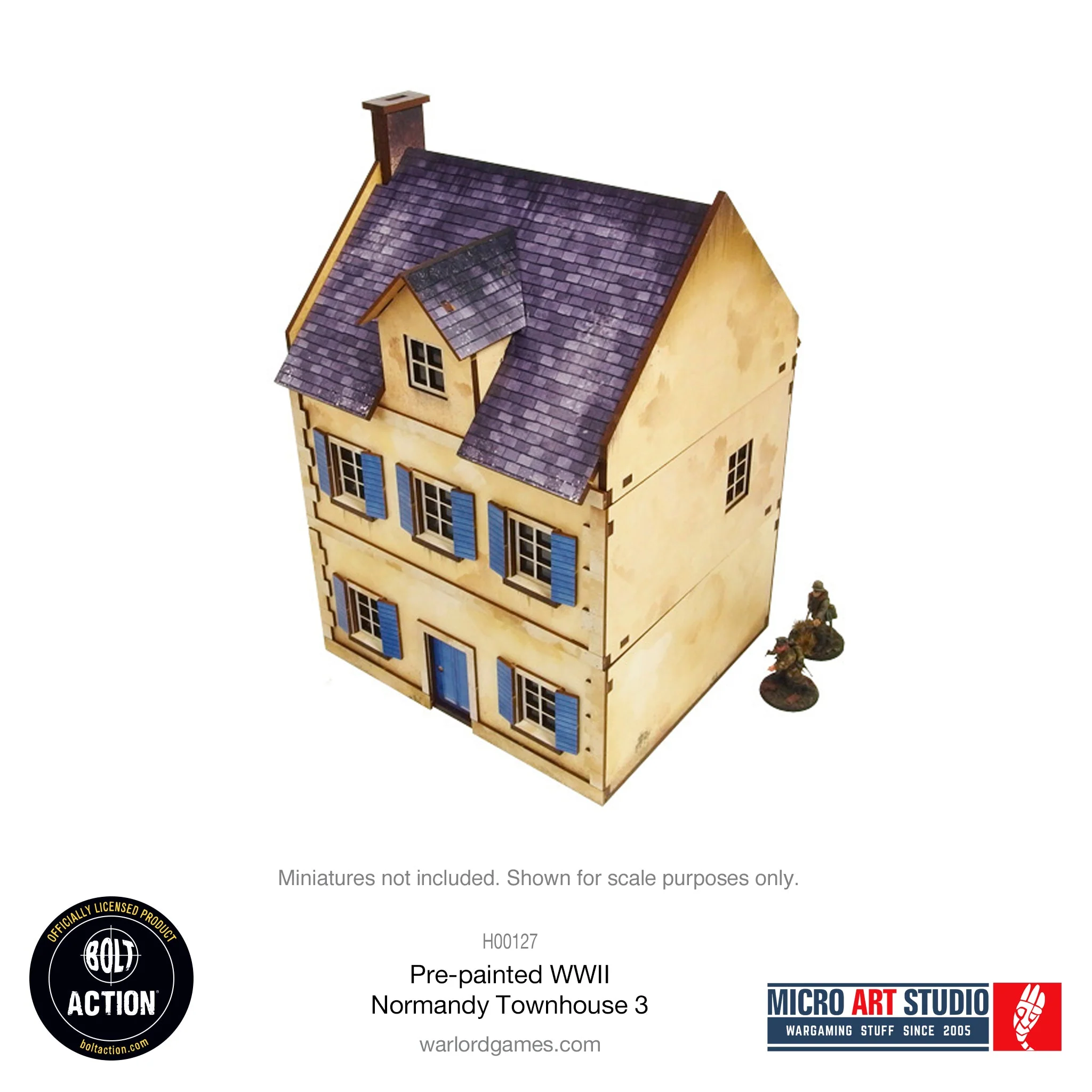Micro Art Studio: Pre-painted WW2 Normandy Townhouse 3 
