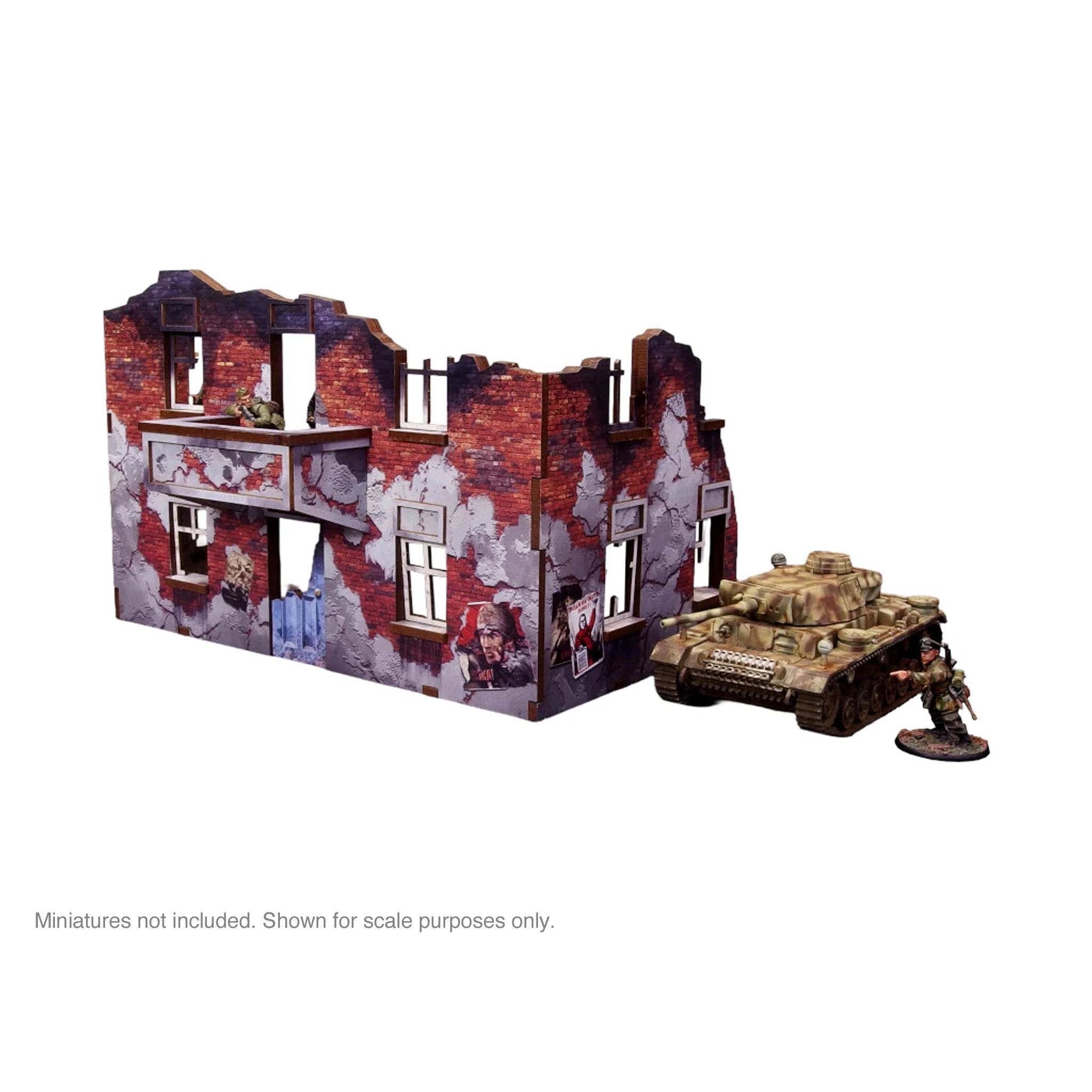 Micro Art Studio: Pre-painted WW2 Ostfront Stalingrad Apartment Block Back 