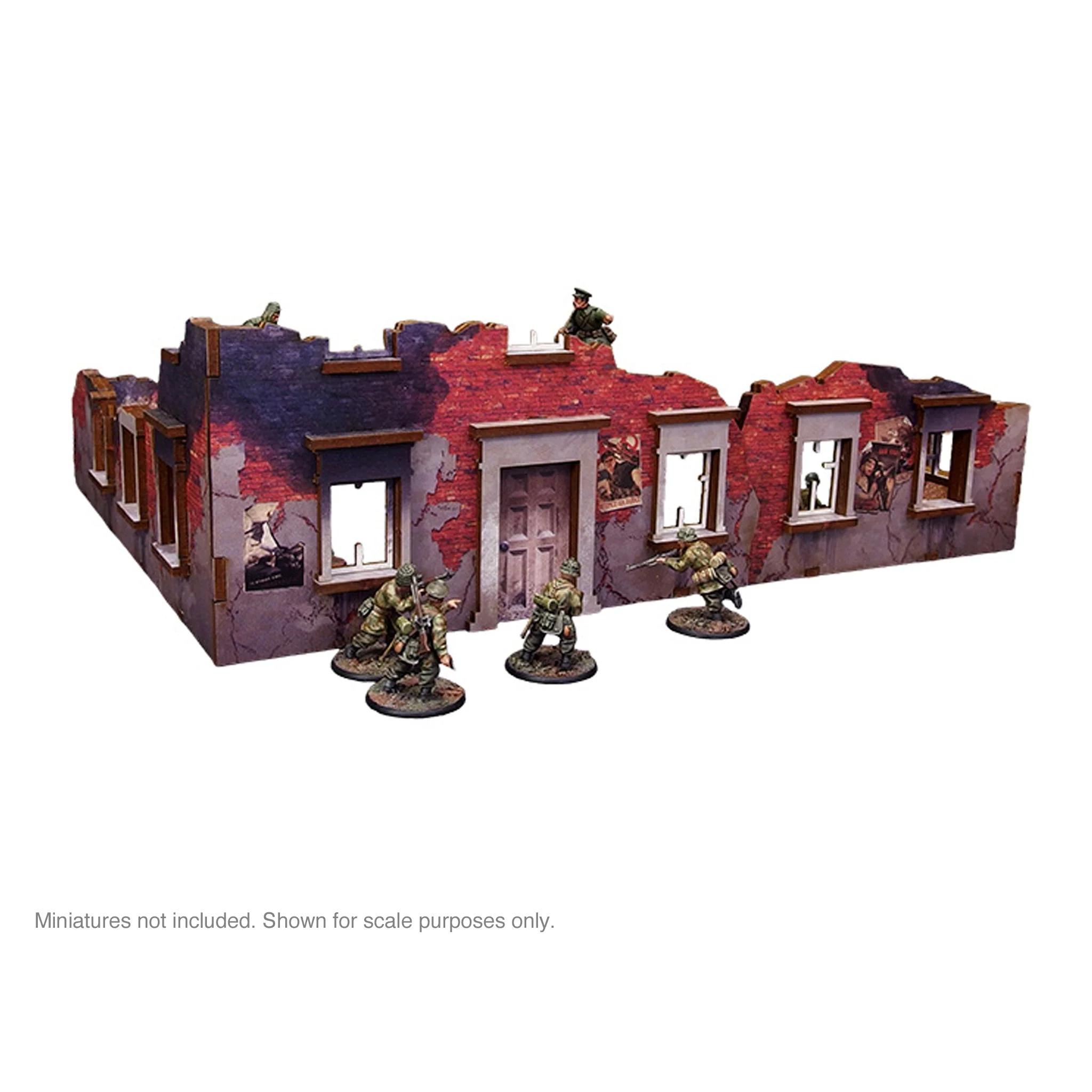 Micro Art Studio: Pre-painted WW2 Ostfront Stalingrad Ruined Building 