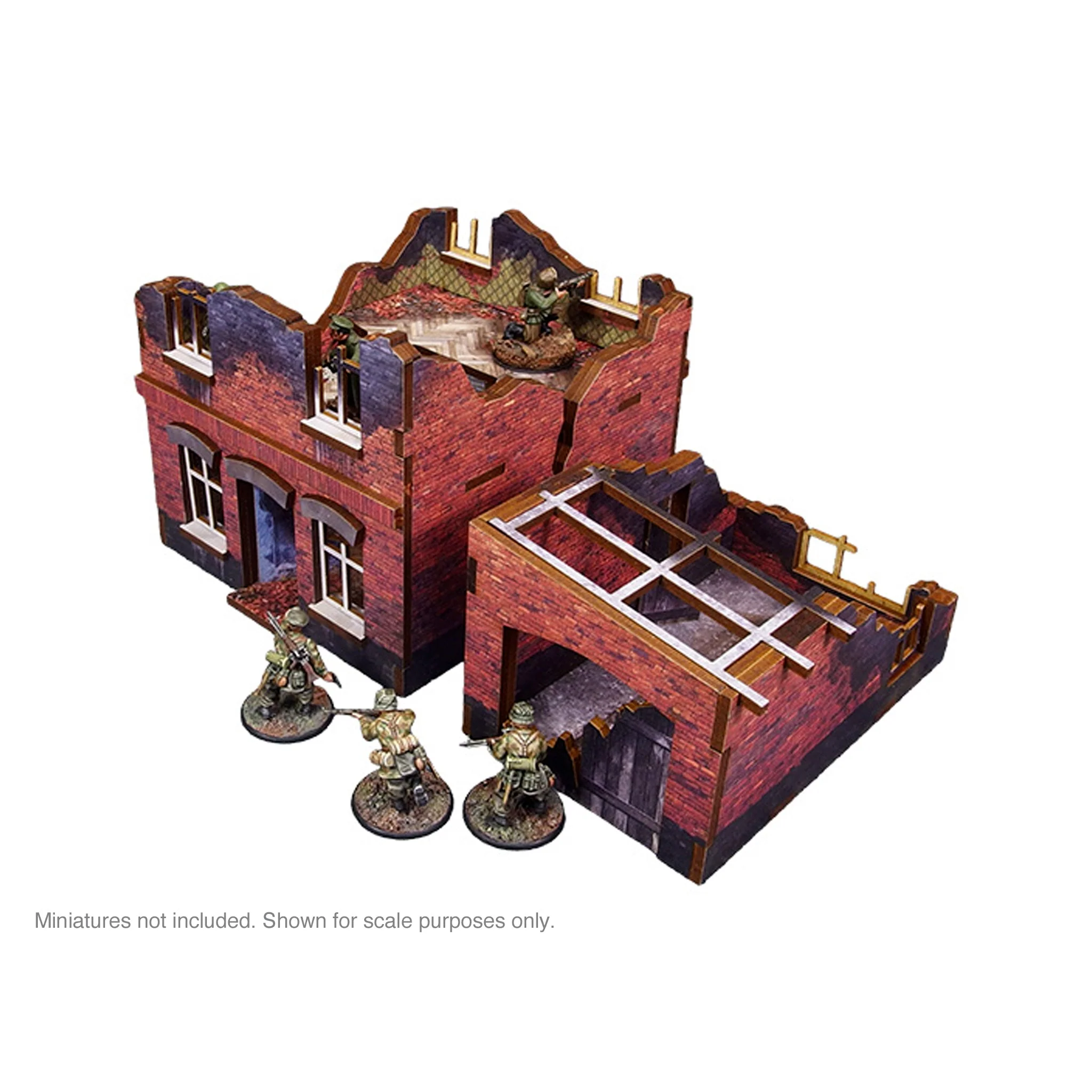 Micro Art Studio: Pre-painted WW2 Ostfront Stalingrad Small House (with garage) 