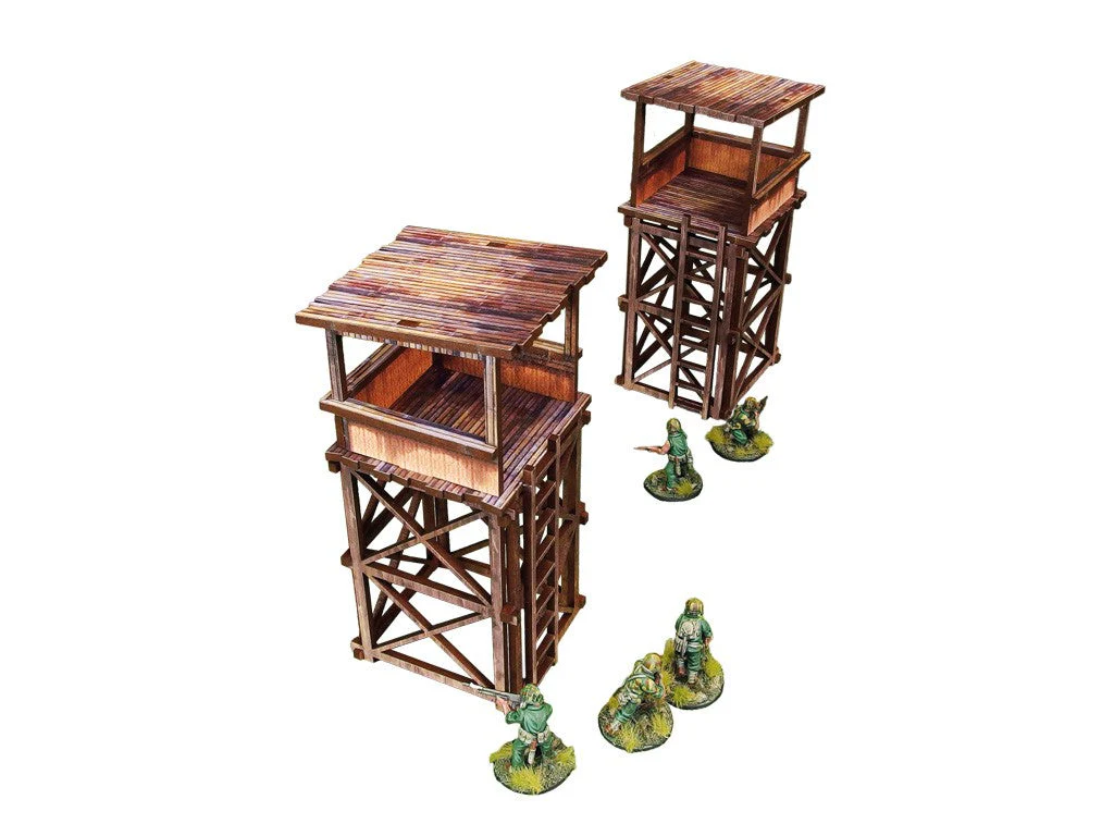Micro Art Studio: Pre-painted WW2 Pacific Guard Towers 