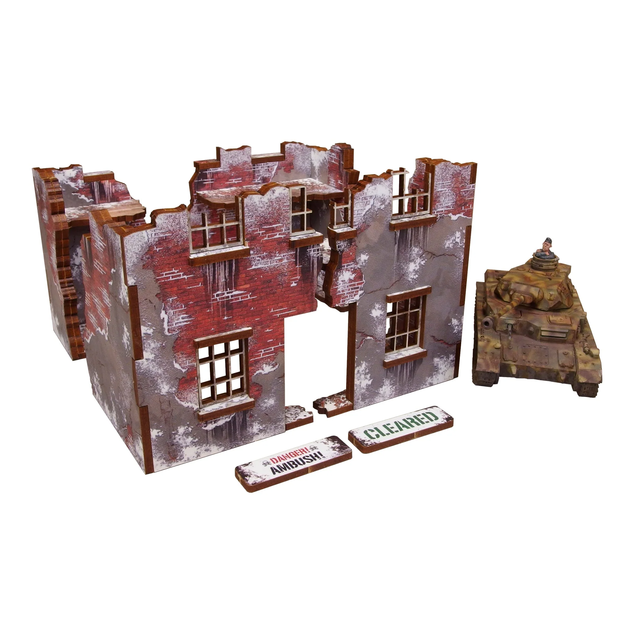 Micro Art Studio: Pre-painted WW2 Winter Ruin - 3 
