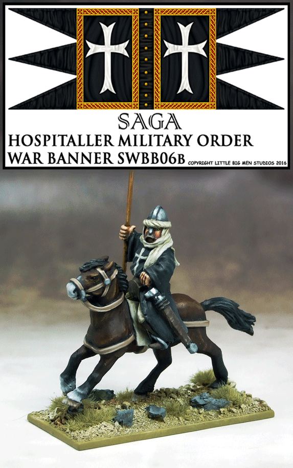 Military Order Knights & Sergeants: War Banner & Bearer (Hospitaller) 