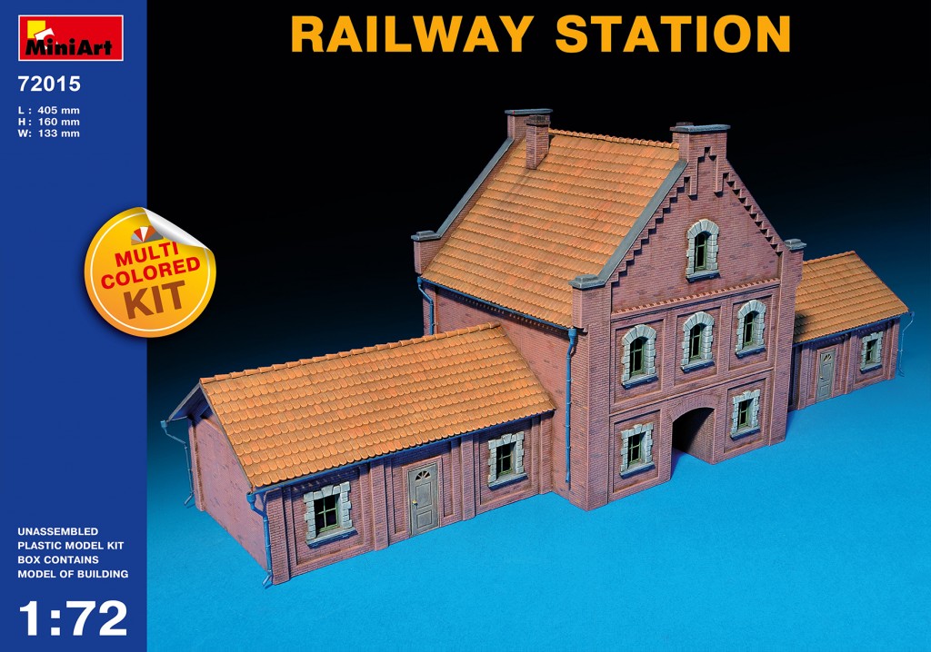 Miniart 1/72 Multi Colored Kit: Railway Station 
