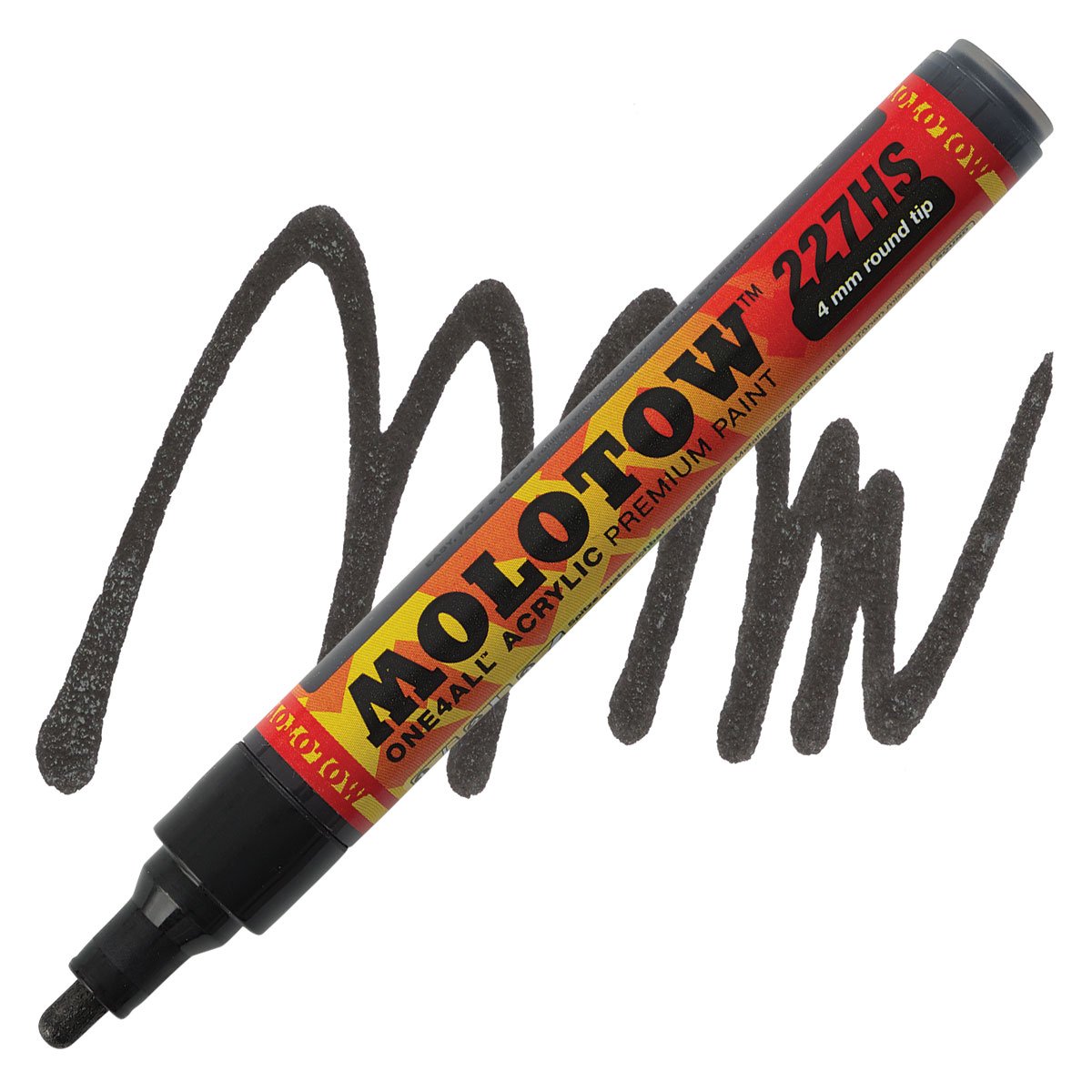 Molotow: 127Hs One4All Acrylic Marker #223 Metallic Black 2mm 