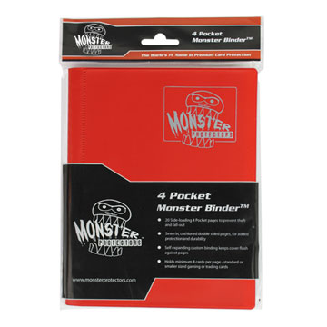 Monster Protectors: 4 Pocket Binder: Matte Red 