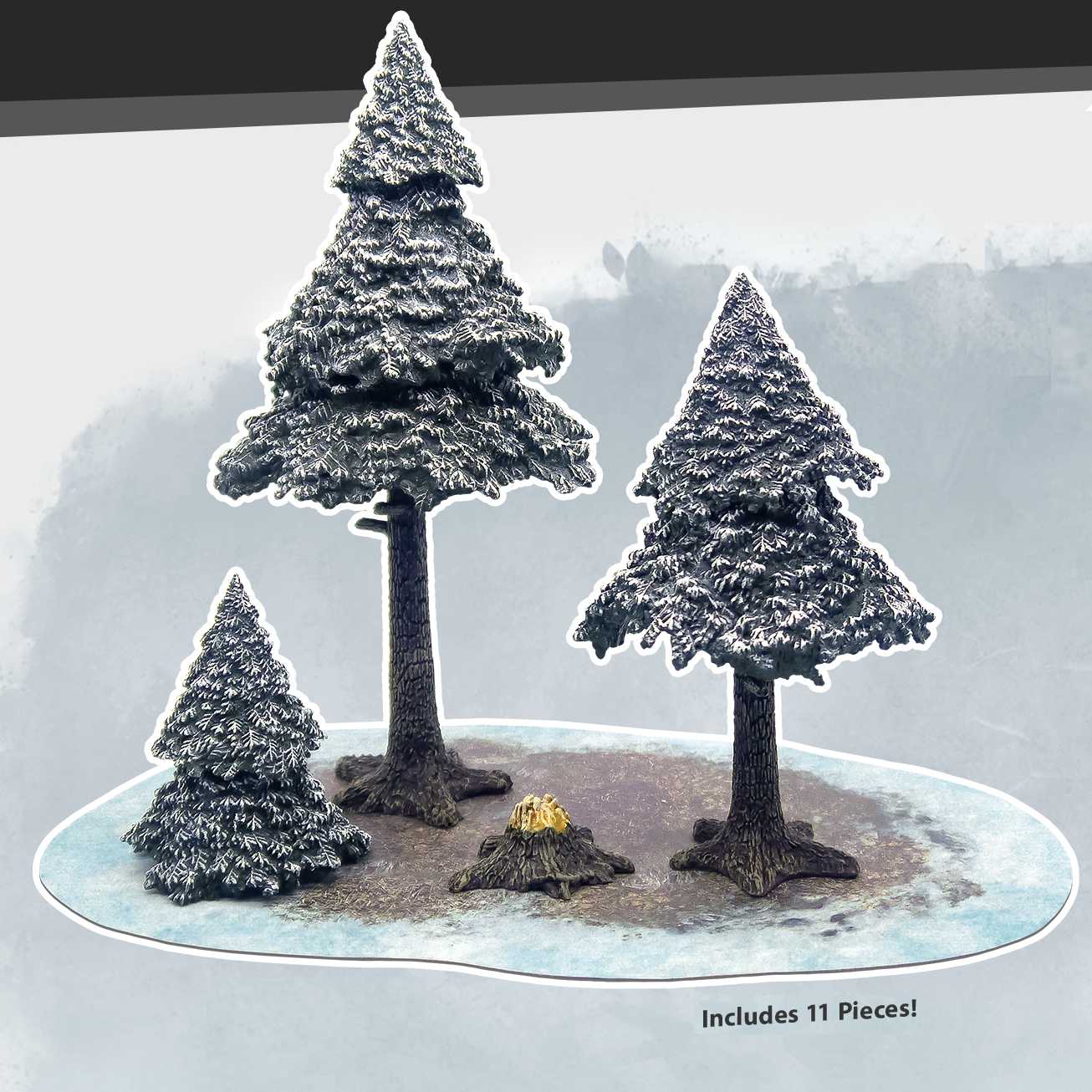 Monster Scenery: Snowy Pine Forest 