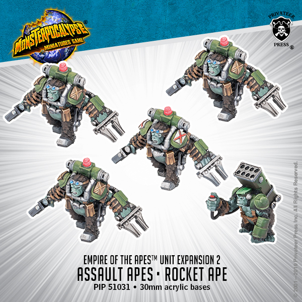 Monsterpocalpyse Empire Of The Apes: Assault Apes and Rocket Apes 