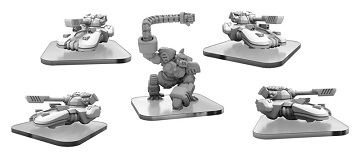 Monsterpocalypse: Destroyers: International: U-tank/ Anti-Air-Ape-Bot 