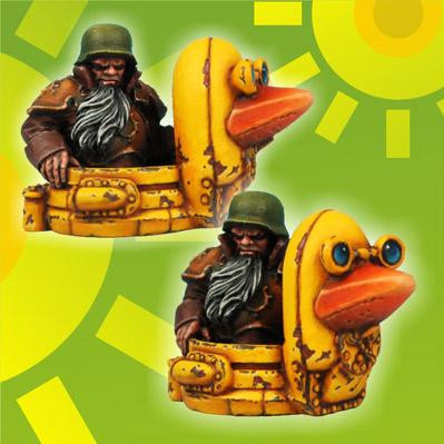 Scibor Monstrous Miniatures: Moscal Admiral on Panzer Duck 