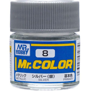 Mr. Color: C008 Metallic Gloss Silver (10ml Bottle) 