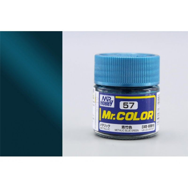 Mr. Color: C057 Metallic Gloss Metallic Blue Green (10ml Bottle) 