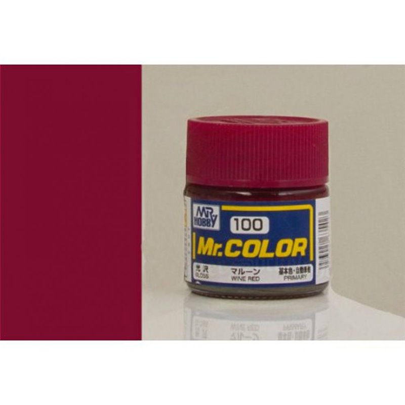 Mr. Color: C100 Gloss Wine Red (10ml Bottle) 