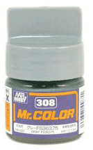 Mr. Color: C308 Semi Gloss Gray FS36375 (10ml Bottle) 