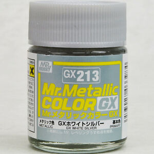 Mr. Color GX: G213 Metallic White Silver (18ml Bottle) 