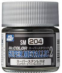 Mr. Color Super Metallic: SM204 Super Stainless 2 (10ml Bottle) 