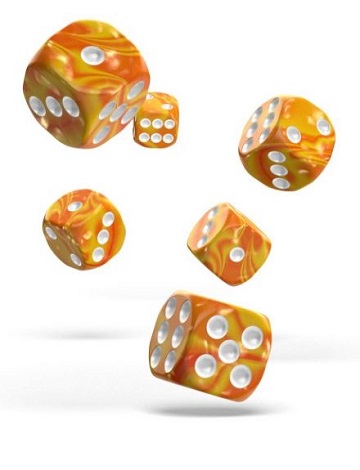 Oakie Doakie 12D6 16MM Dice: Gemidice Sunstone 