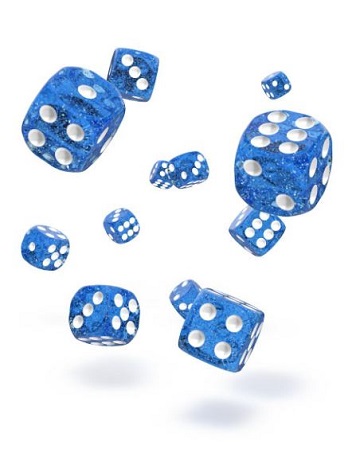 Oakie Doakie 36D6 12MM Dice: Speckled Blue 