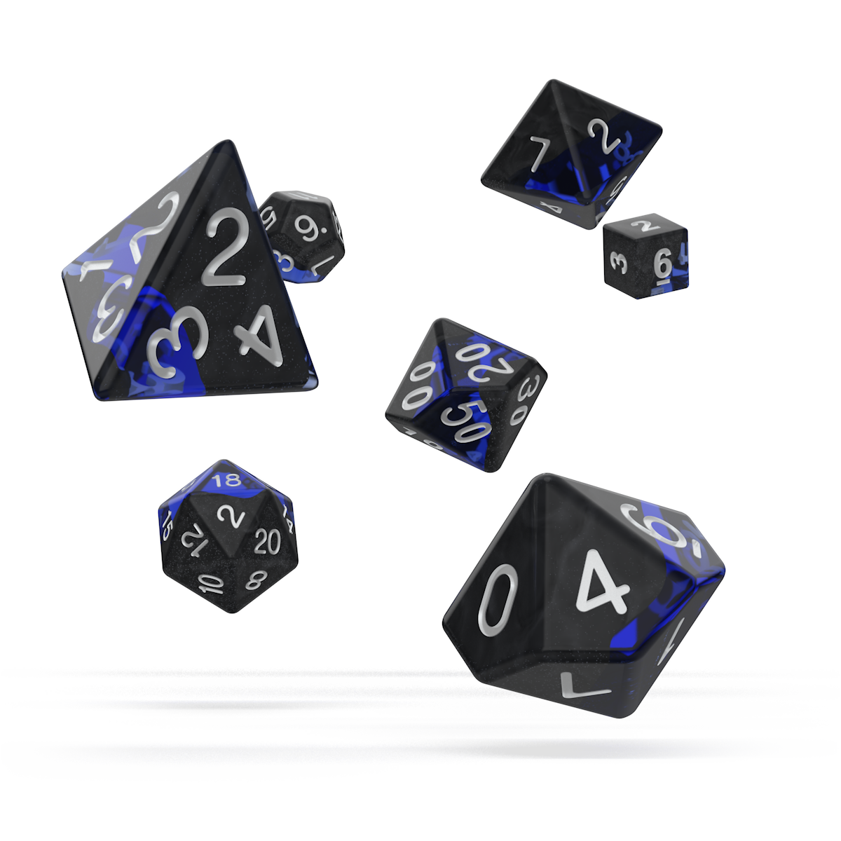 Oakie Doakie RPG Enclave 7 Die Set: Sapphire 
