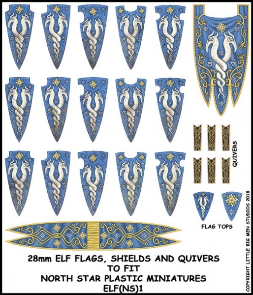 Oathmark: Elf Banner and Shields #1 