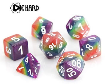 Die Hard: Poly RPG Dice Set: RAINBOW 
