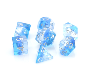 Die Hard: Poly RPG Dice Set: TRANSLUCENT ICE STORM  