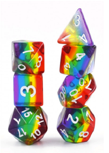 Die Hard: Poly RPG Dice Set: PRISMATIC RAINBOW  
