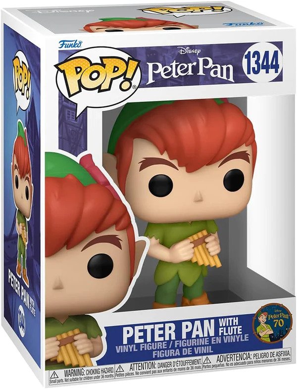 POP! Disney: Peter Pan # 1344: Peter Pan with Flute (70th Anniversary) 