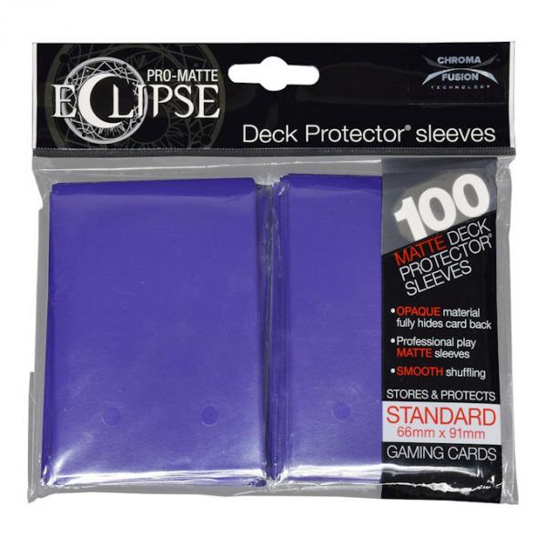 PRO-Matte Eclipse Standard Deck Protector Sleeves: Royal Purple 