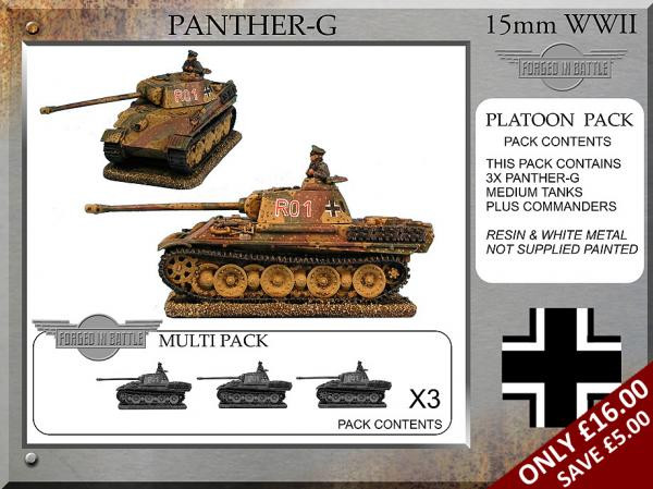 Forged in Battle: German: Panther G Platoon Tanks (3) 