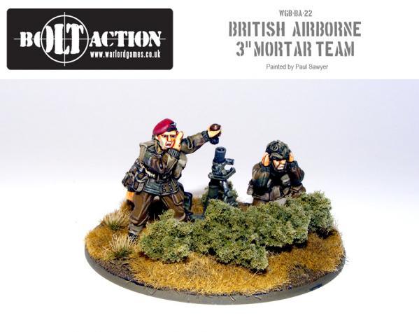 Bolt Action: British: Paratrooper 3 Mortar & Crew 