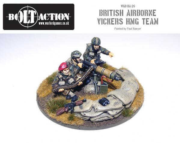 Bolt Action: British: Paratrooper Vickers HMG & Crew 