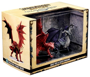 Pathfinder Battles: City of Lost Omens- Red/ Black Dragon 