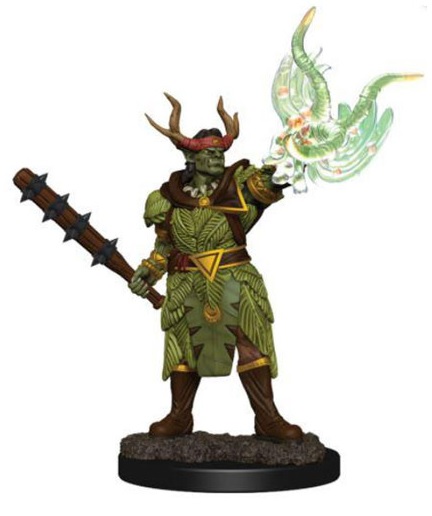 Pathfinder Battles: PREMIUM PAINTED FIGURES - HALF-ORC DRUID MALE 