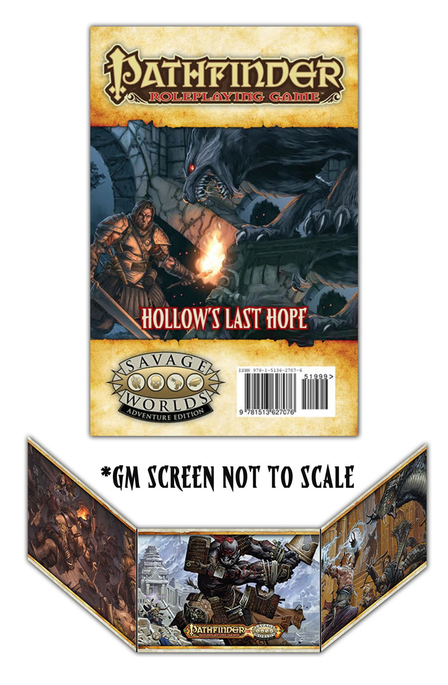Pathfinder for Savage Worlds GM Screen With Adventure (Hollow’s Last Hope) 